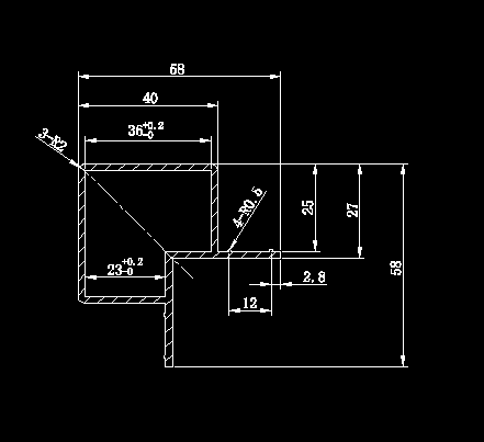 空調(diào)柜架鋁型材圖紙